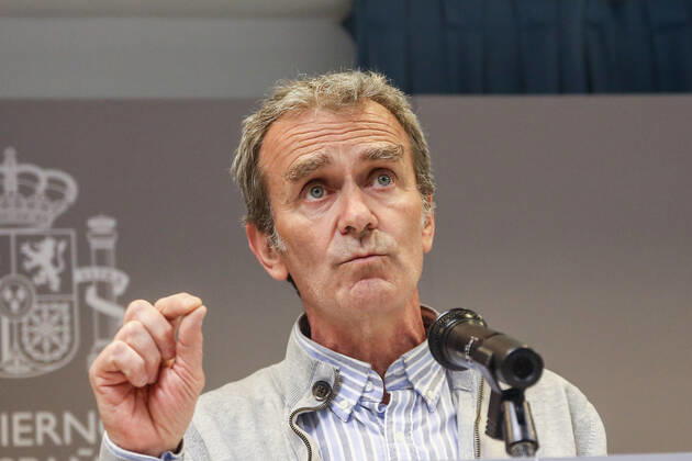 The director of the Center for Alerts and Health Emergencies (CCAES), Fernando Simon during a conference convened before the media, in the Complex of La Moncloa, Madrid, (Spain), March 29, 2021. Simon has warned that up to 12 autonomous communities are already in clear rise of COVID-19 infections, while four are still in decline and the rest are in a period of stability. 29 MARCH 2021;HEALTH;PANDEMIC;COVID-19;FERNANDO SIMON Lagencia EP PRESS R.Rubio.POOL 03 29 2021 MADRID MADRID Spain Copyright: xLagenciaxEPxPRESS R.Rubio.POOLx 3627133