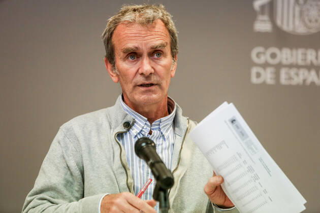 The director of the Center for Alerts and Health Emergencies (CCAES), Fernando Simon during a conference convened before the media, in the Complex of La Moncloa, Madrid, (Spain), March 29, 2021. Simon has warned that up to 12 autonomous communities are already in clear rise of COVID-19 infections, while four are still in decline and the rest are in a period of stability. 29 MARCH 2021;HEALTH;PANDEMIC;COVID-19;FERNANDO SIMON Lagencia EP PRESS R.Rubio.POOL 03 29 2021 MADRID MADRID Spain Copyright: xLagenciaxEPxPRESS R.Rubio.POOLx 3627136