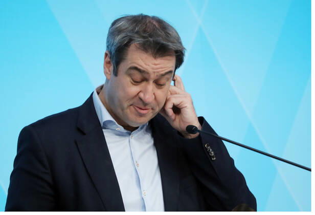 Pressekonfernez von Ministerpräsident Markus Söder Dr. Markus Söder Soeder, München Bayern Deutschland Prinz-Carl-Palais