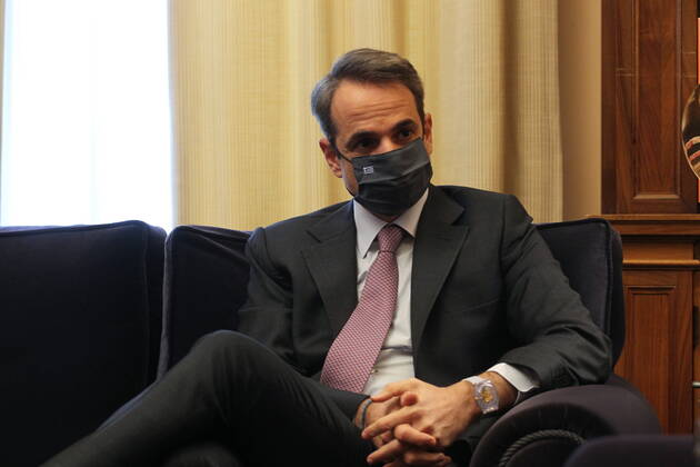 March 31, 2021, Athens, Greece: Prime Minister Kyriakos Mitsotakis Wednesday presented the key principles of the so-called National Recovery and Resilience Plan for the day after the coronavirus pandemic. Mitsotakis said the plan Ã¢â‚¬ dubbed Greece 2.0 Ã¢â‚¬ consists of 170 projects, investments and reforms. It will mobilize 57 billion euros and is expected to add up to seven percentage points to GDP on a six-year horizon, on top of the natural growth rate of GreeceÃ¢â‚¬â ¢s economy, and create 200,000 jobs. Athens Greece - ZUMAv62_ 20210331_zaf_v62_014 Copyright: xAristidisxVafeiadakisx
