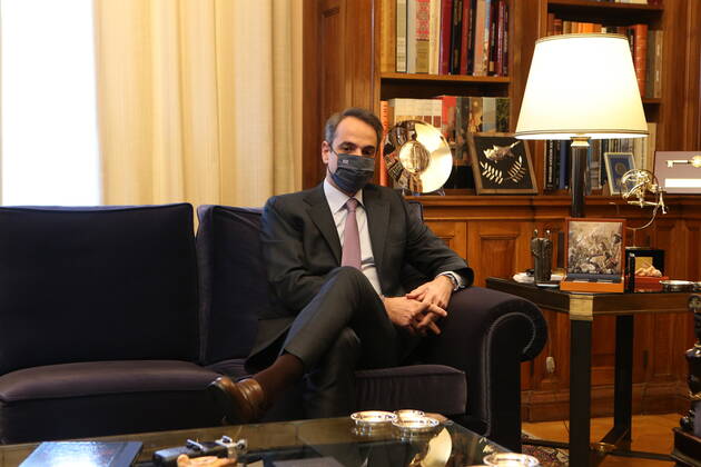 March 31, 2021, Athens, Greece: Prime Minister Kyriakos Mitsotakis Wednesday presented the key principles of the so-called National Recovery and Resilience Plan for the day after the coronavirus pandemic. Mitsotakis said the plan Ã¢â‚¬ dubbed Greece 2.0 Ã¢â‚¬ consists of 170 projects, investments and reforms. It will mobilize 57 billion euros and is expected to add up to seven percentage points to GDP on a six-year horizon, on top of the natural growth rate of GreeceÃ¢â‚¬â ¢s economy, and create 200,000 jobs. Athens Greece - ZUMAv62_ 20210331_zaf_v62_015 Copyright: xAristidisxVafeiadakisx