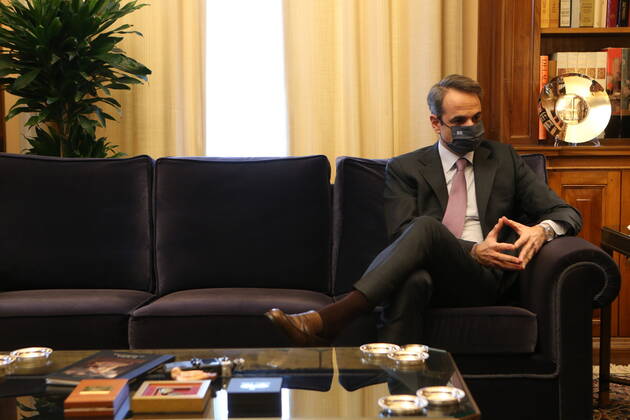 March 31, 2021, Athens, Greece: Prime Minister Kyriakos Mitsotakis Wednesday presented the key principles of the so-called National Recovery and Resilience Plan for the day after the coronavirus pandemic. Mitsotakis said the plan Ã¢â‚¬ dubbed Greece 2.0 Ã¢â‚¬ consists of 170 projects, investments and reforms. It will mobilize 57 billion euros and is expected to add up to seven percentage points to GDP on a six-year horizon, on top of the natural growth rate of GreeceÃ¢â‚¬â ¢s economy, and create 200,000 jobs. Athens Greece - ZUMAv62_ 20210331_zaf_v62_018 Copyright: xAristidisxVafeiadakisx
