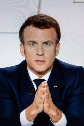 News Themen der Woche KW13 News Bilder des Tages Paris, France, March 31, 2021 - Illustration of the televised address of French President Emmanuel Macron on the health situation.  Copyright: xAlexisxSciardx