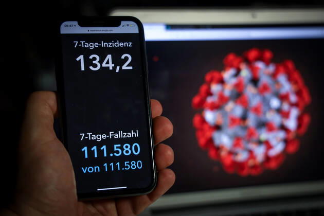 Coronavirus in Deutschland - Covid-19-Dashboard des Robert Koch-Institut 01.04..2021: Robert Koch-Institut: 7-Tage-Inzidenz 134,2. 7-Tage-Fallzahl 111.580.