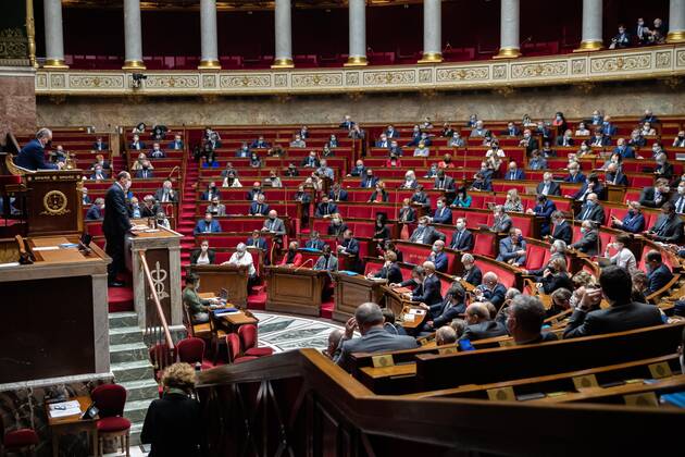 News Bilder des Tages Coronavirus in Frankreich, Erklärung von Premier Jean Castex Paris, France le 1 avril 2021 - Declaration du Premier Ministre Jean Castex, a l Assemblee Nationale, concernant l evolution de la situation sanitaire et les mesures necessaires pour y repondre. French Prime Minister, Jean Castex s statement at the French Parliament on the evolution of the health situation and the necessary measures to respond to it, in Paris on April 1, 2021.  Copyright: xAurelienxMorissardx
