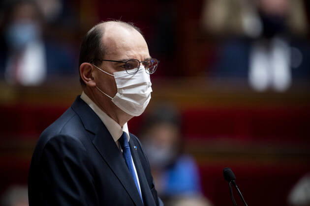 Jean Castex - Premier Ministre NEWS : Declaration du Premier Ministre sur l Evolution de la situation Sanitaire - Paris - 01 04 2021 JBAutissier Panoramic 