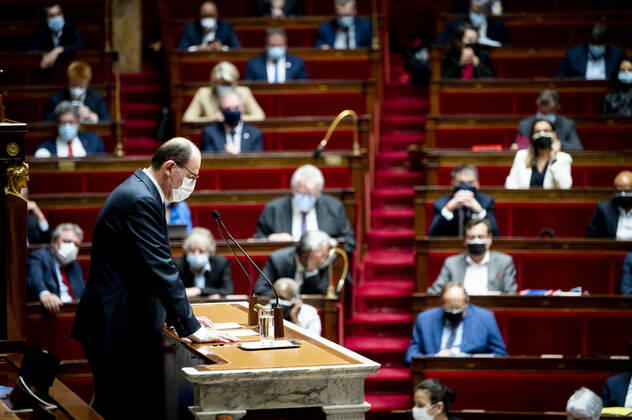 Jean Castex - Premier Ministre NEWS : Declaration du Premier Ministre sur l Evolution de la situation Sanitaire - Paris - 01 04 2021 JBAutissier Panoramic 