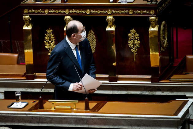 Jean Castex - Premier Ministre NEWS : Declaration du Premier Ministre sur l Evolution de la situation Sanitaire - Paris - 01 04 2021 JBAutissier Panoramic 
