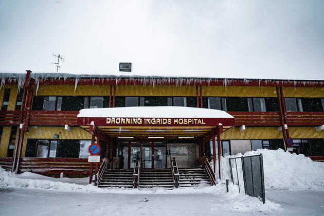 Dronning Ingrids Hospital, Dronning Ingridip Napparsimavissua, i Nuuk, fredag den 2. april 2021.. , Nuuk Denmark Copyright: RitzauxScanpix EmilxHelmsx cop102 spdk20210402-171432-L