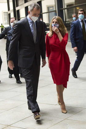 08-04-2021 King Felipe during the 7th edition of the Spanish confederation of small and medium enterprises, CEPYME, award at the national art museum in Madrid. No Spain Â  Copyright: xPPEx