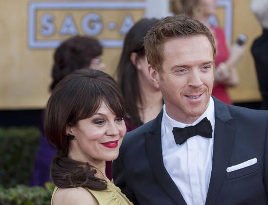 April 16, 2021, Los Angeles, California, USA: Actress Helen McCrory dies at her home after a battle with cancer. She was 52. FILE PHOTO: Damian Lewis and Helen McCrory at the 19th Annual Screen Actors Guild Awards held at the Shrine Auditorium in Los Angeles, California, Sunday, January 27, 2013. PI Los Angeles USA - ZUMAp124 20210416_zaa_p124_002 Copyright: xJAVIERxROJASx