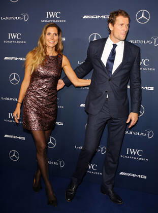 Jens Lehmann mit Ehefrau Conny - 10th Laureus Media Award in Berlin, Germany on 12.11.2014 Copyright: xJamesxColdreyx