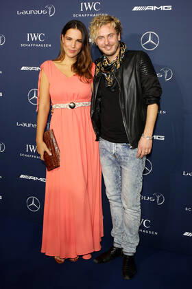 Finn Martin mit Ehefrau Ira - 10th Laureus Media Award in Berlin, Germany on 12.11.2014 Copyright: xJamesxColdreyx