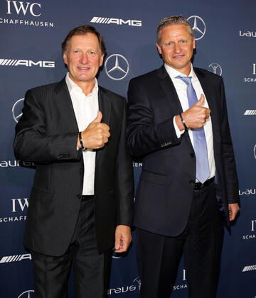 Franz Klammer und Stefan Bloecher - 10th Laureus Media Award in Berlin, Germany on 12.11.2014 Copyright: xJamesxColdreyx