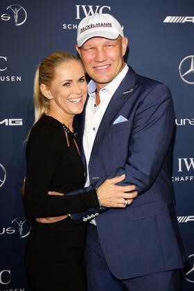 Axel Schulz mit Ehefrau Patricia - 10th Laureus Media Award in Berlin, Germany on 12.11.2014 Copyright: xJamesxColdreyx