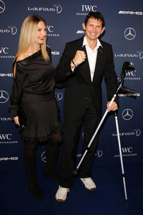 Michael Teuber mit Ehefrau Susanne - 10th Laureus Media Award in Berlin, Germany on 12.11.2014 Copyright: xJamesxColdreyx