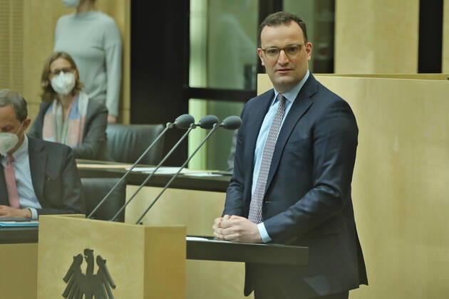 Bundesgesundheitsminister Jens Spahn hält eine Rede im Bundesrat 22.4.2021 Bundesgesundheitsminister Jens Spahn hält eine Rede im Bundesrat Berlin Bundesrat Berlin GER