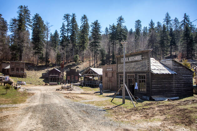 The famous cowboy village Roswell, located in the Municipality of Fužine, opened its doors to visitors The village of Roswell, where the film Winnetou was filmed, opened its doors to visitors in Fuzine, Croatia on April 24, 2021. NelxPavletic PIXSELL