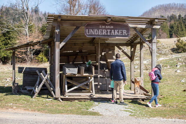 The famous cowboy village Roswell, located in the Municipality of Fužine, opened its doors to visitors The village of Roswell, where the film Winnetou was filmed, opened its doors to visitors in Fuzine, Croatia on April 24, 2021. NelxPavletic PIXSELL