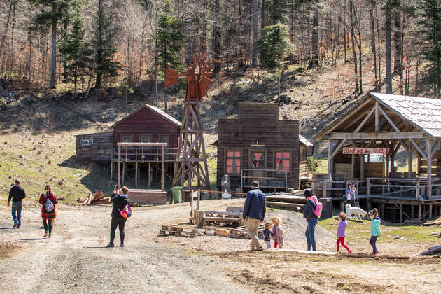 The famous cowboy village Roswell, located in the Municipality of Fužine, opened its doors to visitors The village of Roswell, where the film Winnetou was filmed, opened its doors to visitors in Fuzine, Croatia on April 24, 2021. NelxPavletic PIXSELL