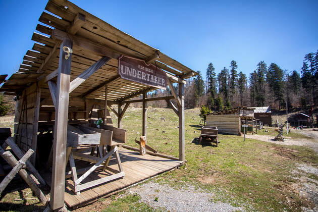 The famous cowboy village Roswell, located in the Municipality of Fužine, opened its doors to visitors The village of Roswell, where the film Winnetou was filmed, opened its doors to visitors in Fuzine, Croatia on April 24, 2021. NelxPavletic PIXSELL