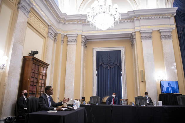 April 28, 2021, Washington, District of Columbia, USA: Michael S. Regan, Administrator, US Environmental Protection Agency, appears before a Senate Environment and Public Works hearing to examine the President s proposed budget request for fiscal year 2022 for the Environmental Protection Agency, in the Dirksen Senate Office Building in Washington, DC, Wednesday, April, 28, 2021. Credit: Rod Lamkey CNP Washington USA - ZUMAs152 20210428_zaa_s152_002 Copyright: xRodxLamkeyx-xCnpx