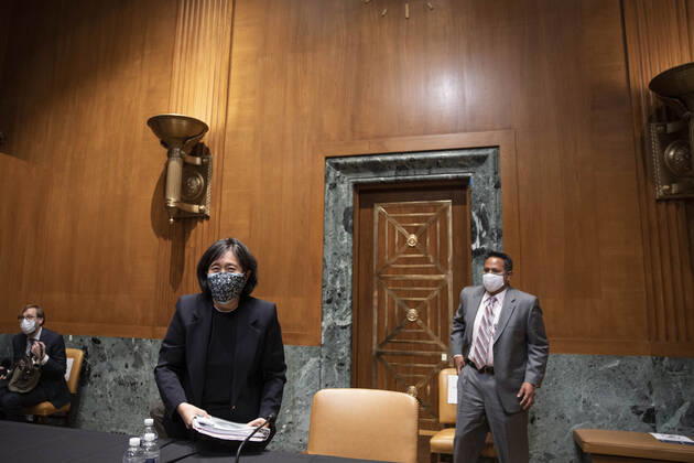 April 28, 2021, Washington, District of Columbia, USA: WASHINGTON, DC - APRIL 28: US Trade Representative Katherine Tai departs after testifying before the Senate Appropriations Subcommittee on Commerce, Justice, Science, and Related Agencies on the proposed budget for fiscal year 2022 for the Office of the U.S. Trade Representative on Capitol Hill on April 28, 2021 in Washington, DC Washington USA - ZUMAs152 20210428_zaa_s152_041 Copyright: xSarahxSilbigerx-xPoolxViaxCnpx