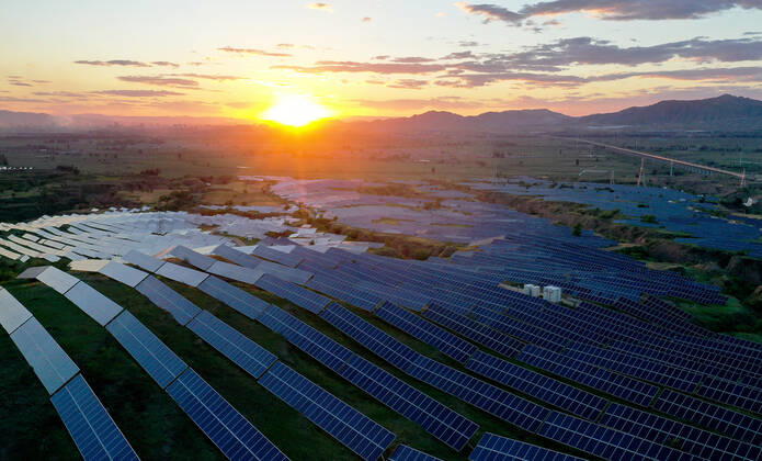 China, Photovoltaikanlage in Hebei für die Olympischen Winterspiele 2022 June 4, 2021, Zhangjiakou, Hebei, China: The photovoltaic power plant will provide green energy for the Beijing Winter Olympics in Zhangjiakou,Hebei,China on 04th June, 2021. Zhangjiakou China  - ZUMAt151 20210604_zia_t151_004 Copyright: xTpgx