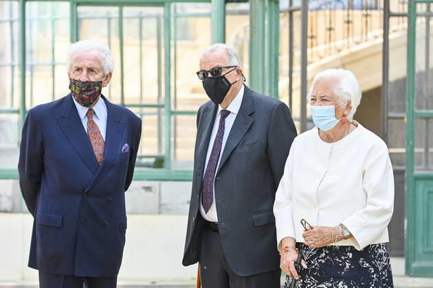 Queen Paola of Belgium and King Albert II of Belgium pictured during the presentation of the Queen Paola Prize for Education 2020-2021, at the Royal Castle in Laken Laeken, Brussels, Wednesday 09 June 2021. This year a special edition, Excellence in Corona Times , of the Prize was organized to reward the teachers who managed to distinguish themselves in their profession during the pandemic and thus prevent the social inequality, early school leaving and the digital divide would further increase. The Prize is aimed at teachers and school teams of primary and secondary education from all networks in the 3 communities.  LAURIExDIEFFEMBACQ 2809918
