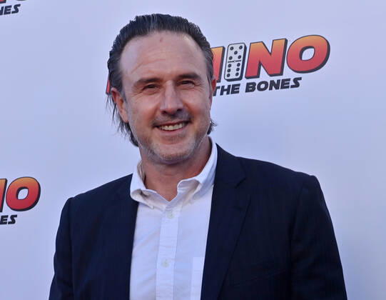 Cast member David Arquette attends the premiere of the motion picture comedy Domino: Battle of the Bones in Los Angeles on Wednesday, June 9, 2021. Domino: Battle of the Bones is a feel-good comedy about an elderly black man who teams up with his awkward, white step-grandson to defeat his rival in a domino tournament.  LAP2021060908 JIMxRUYMEN