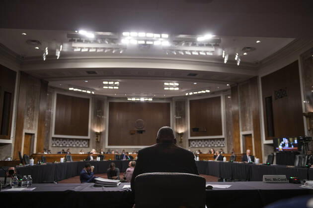 News Themen der Woche KW23 News Bilder des Tages US Secretary of Defense Lloyd Austin III, appears before a Senate Committee on Armed Services hearing to examine the Department of Defense budget posture in review of the Defense Authorization Request for fiscal year 2022, in the Dirksen Senate Office Building in Washington, DC, Thursday, June 10, 2021. Copyright: xRodxLamkeyx xCNPx MediaPunchx