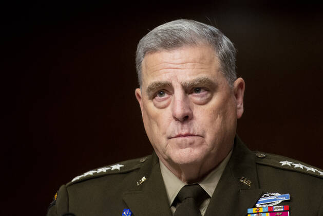 General Mark Milley, Chairman of the Joint Chiefs of Staff offers his opening remarks as he appears before a Senate Committee on Armed Services hearing to examine the Department of Defense budget posture in review of the Defense Authorization Request for fiscal year 2022, in the Dirksen Senate Office Building in Washington, DC, Thursday, June 10, 2021. Copyright: xRodxLamkeyx xCNPx MediaPunchx