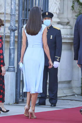 14-06-2021 Telmo King Felipe, with Queen Letizia, attends delivery of the 1st Medal of Honour of Andalucia to the Spanish King, awarded by the Andalusian government, for consolidating the bonds of affection and respect that unite Andalusians with the Crown at San Telmo Palace in Sevilla. No Spain Â  Copyright: xPPEx
