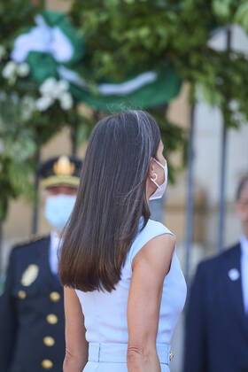 14-06-2021 Telmo King Felipe, with Queen Letizia, attends delivery of the 1st Medal of Honour of Andalucia to the Spanish King, awarded by the Andalusian government, for consolidating the bonds of affection and respect that unite Andalusians with the Crown at San Telmo Palace in Sevilla. No Spain Â  Copyright: xPPEx