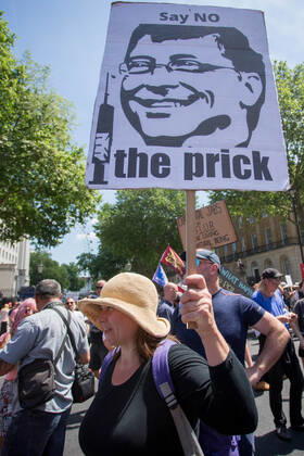 14 06 2021. London, United Kingdom. Anti Lockdown Protest Westminster. Copyright: xMartynxWheatleyx xParsonsxMediax PAR-7361-0019