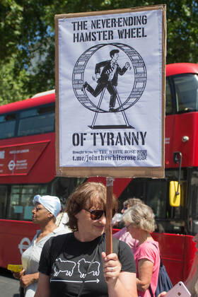 14 06 2021. London, United Kingdom. Anti Lockdown Protest Westminster. Copyright: xMartynxWheatleyx xParsonsxMediax PAR-7361-0020