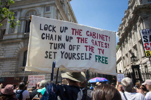 14 06 2021. London, United Kingdom. Anti Lockdown Protest Westminster. Copyright: xMartynxWheatleyx xParsonsxMediax PAR-7361-0026