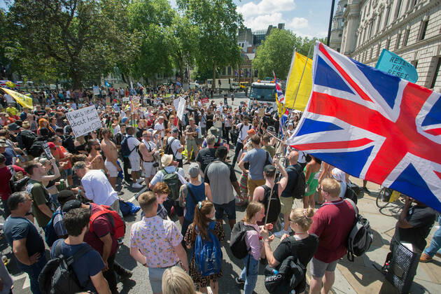 14 06 2021. London, United Kingdom. Anti Lockdown Protest Westminster. Copyright: xMartynxWheatleyx xParsonsxMediax PAR-7361-0025