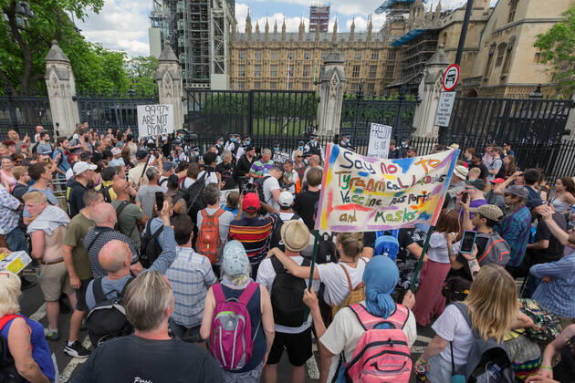 14 06 2021. London, United Kingdom. Anti Lockdown Protest Westminster. Copyright: xMartynxWheatleyx xParsonsxMediax PAR-7361-0028