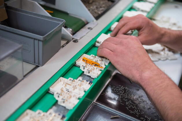 A part of a production plant of the Schneider Electric company is seen on June 17, 2021, in Pisek, Czech Republic. The multinational company manufactures electrical machines, devices and electronic equipment. (CTKxPhoto PetrxSkrivanek) CTKPhotoP2021061804194 SKR_009