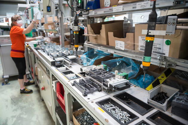 A part of a production plant of the Schneider Electric company is seen on June 17, 2021, in Pisek, Czech Republic. The multinational company manufactures electrical machines, devices and electronic equipment. (CTKxPhoto PetrxSkrivanek) CTKPhotoP2021061804197 SKR_004