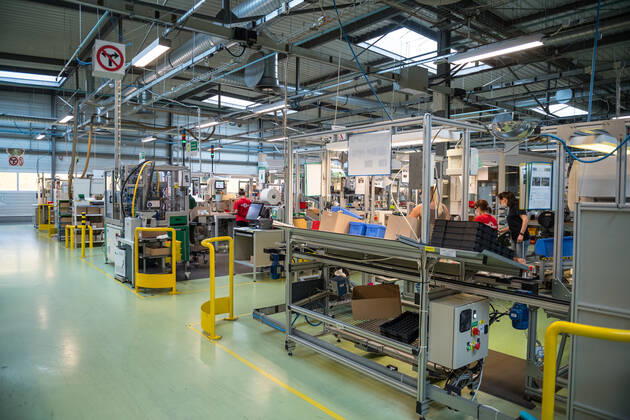 A part of a production plant of the Schneider Electric company is seen on June 17, 2021, in Pisek, Czech Republic. The multinational company manufactures electrical machines, devices and electronic equipment. (CTKxPhoto PetrxSkrivanek) CTKPhotoP2021061804202 SKR_013