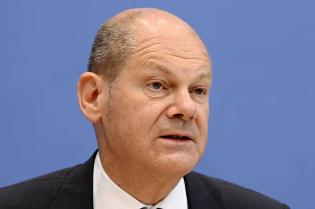 Olaf Scholz bei der Pressekonferenz zum Regierungsentwurf für den Bundeshaushalt 2022 und den Finanzplan bis 2025 im Haus der Bundespressekonferenz. Berlin, 23.06.2021
