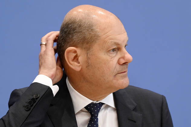 Olaf Scholz bei der Pressekonferenz zum Regierungsentwurf für den Bundeshaushalt 2022 und den Finanzplan bis 2025 im Haus der Bundespressekonferenz. Berlin, 23.06.2021