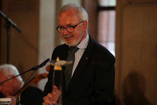 28.06.2021 Frankfurt am Main, Römer European Banker of the Year 2019 Ehrung von Werner Hoyer, Präsident der Europäischen Investitionsbank (EIB) Bild zeigt: Werner Hoyer, Präsident der Europäischen Investitionsbank (EIB)