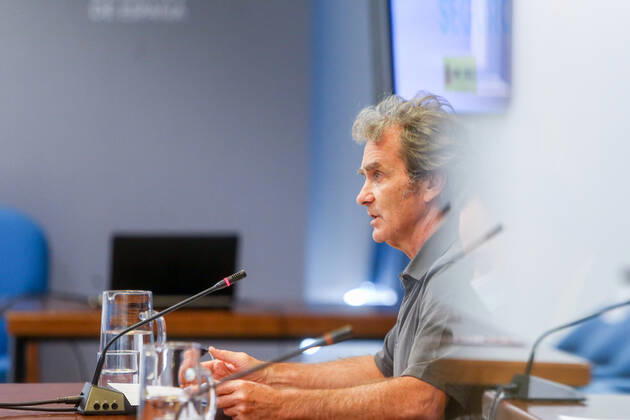 The director of the Center for Coordination of Alerts and Health Emergencies, Fernando Simon, during a conference to report on the Covid-19 pandemic, July 12, 2021, at the Ministry of Health, Madrid, (Spain). At the conference, Fernando Simon has reported that the incidence has risen this Monday to 368 cases in 14 days, and in the case of unvaccinated and aged below 30 years stands at 800. 12 JULY 2021;CONTAGIONS;INFECTED;PANDEMIC;CORONAVIRUS;CASES LagenciaEP PRESS R.Rubio.POOL 07 12 2021 Madrid Madrid Spain Copyright: xLagenciaEPxPRESS R.Rubio.POOLx 3840344