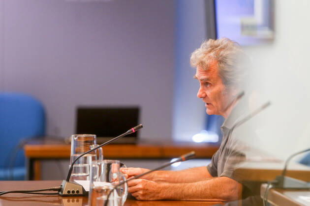 The director of the Center for Coordination of Alerts and Health Emergencies, Fernando Simon, during a conference to report on the Covid-19 pandemic, July 12, 2021, at the Ministry of Health, Madrid, (Spain). At the conference, Fernando Simon has reported that the incidence has risen this Monday to 368 cases in 14 days, and in the case of unvaccinated and aged below 30 years stands at 800. 12 JULY 2021;CONTAGIONS;INFECTED;PANDEMIC;CORONAVIRUS;CASES LagenciaEP PRESS R.Rubio.POOL 07 12 2021 Madrid Madrid Spain Copyright: xLagenciaEPxPRESS R.Rubio.POOLx 3840345