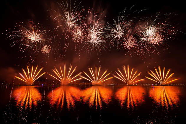 Bilder des Jahres 2021, Entertainment 07 Juli Entertainment Themen der Woche KW28 Redentore Celebrations In Venice Fireworks explode over the St. Mark s Basin for the Redentore Celebrations during the night from 17 to 18 July, 2021 in Venice, Italy. Redentore, which is in remembrance of the end of the 1577 plague, is one of Venice s most loved celebrations Venice Italy serena-firework210717_npkjF  Copyright: xMarcoxSerenax