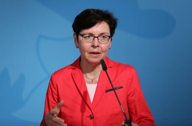 Regierungsmedienkonferenz 20.07.2021 , Erfurt , Haus Dacheröden , Regierungsmedienkonferenz zum Haushalt 2022 im Bild Finanzministerin Heike Taubert (SPD)