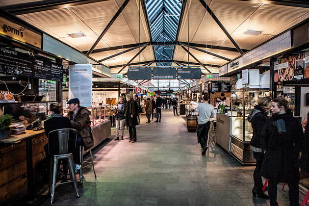 Torvehallerne, Copenhagen, Denmark Torvehallerne is the biggest food market located in central Copenhagen. You find more than 60 stands that sell fresh meat, fish and vegetables as you find small places where you can have a quick bite. Copenhagen Denmark Copyright: xGonzalesxPhoto JonasxKjaerx